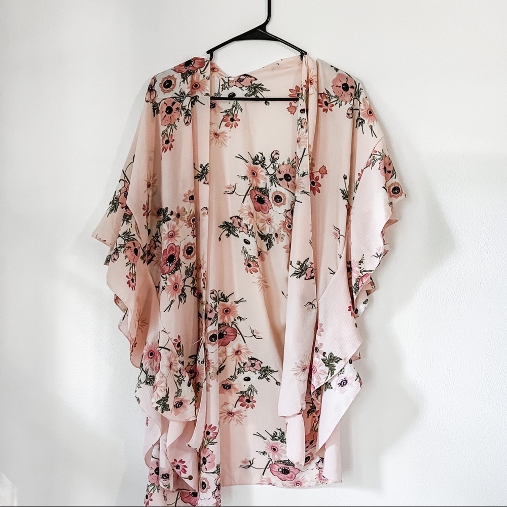 Pink Floral Kimono